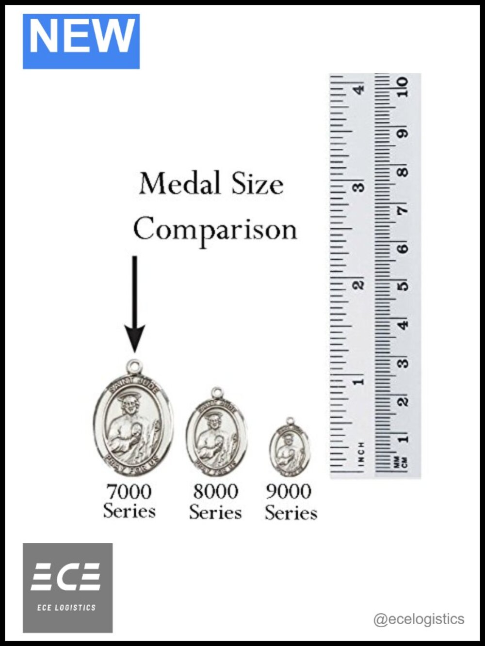Sterling Silver St. Peregrine Laziosi Pendant Necklace with Stainless Steel - Picture 2 of 3